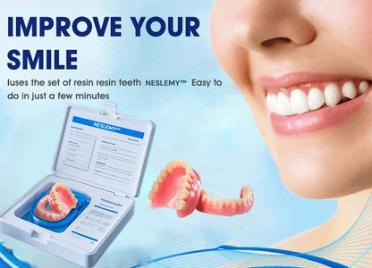 NESLEMY™-🦷Advanced Customized Full Denture Set🦷——Self-adsorbed in the mouth, comfortable to wear, worry-free chewing——your exclusive denture solution  (⏰Limited time discount last 30 minutes⏰)